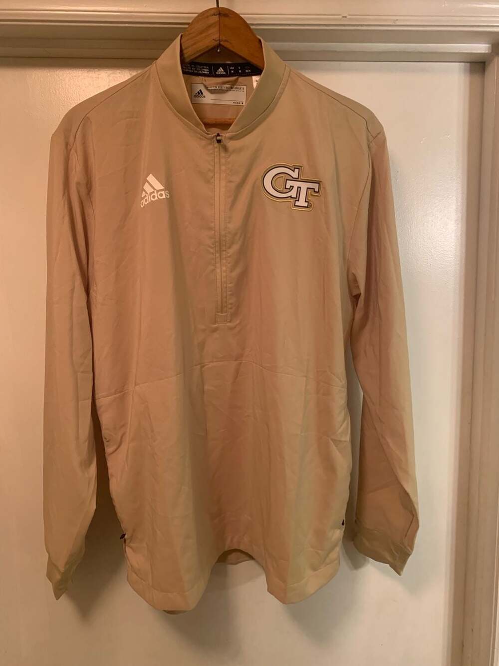 Adidas Georgia Tech Yellow Jackets Quarter-Zip Size M Gold